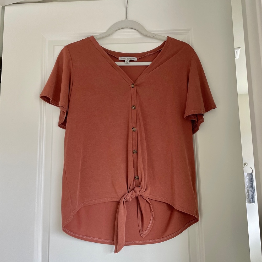 Coral Short-Sleeve Top